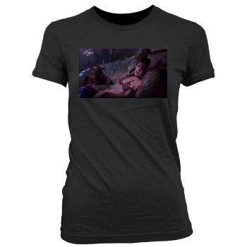 Carrie Fisher Women's Junior Cut Crewneck T-Shirt