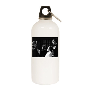 Carrie Fisher White Water Bottle With Carabiner