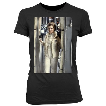 Carrie Fisher Women's Junior Cut Crewneck T-Shirt