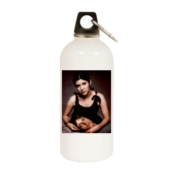 Carrie Fisher White Water Bottle With Carabiner