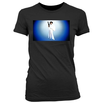 Carrie Fisher Women's Junior Cut Crewneck T-Shirt