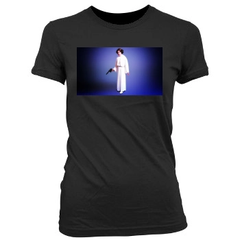 Carrie Fisher Women's Junior Cut Crewneck T-Shirt