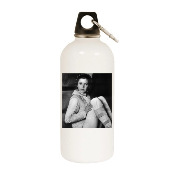 Carrie Fisher White Water Bottle With Carabiner