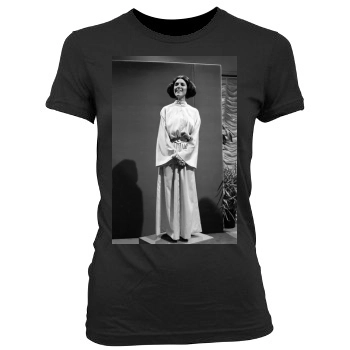 Carrie Fisher Women's Junior Cut Crewneck T-Shirt