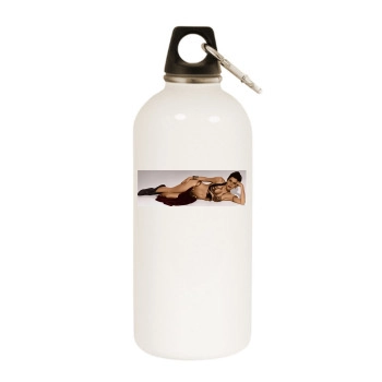 Carrie Fisher White Water Bottle With Carabiner