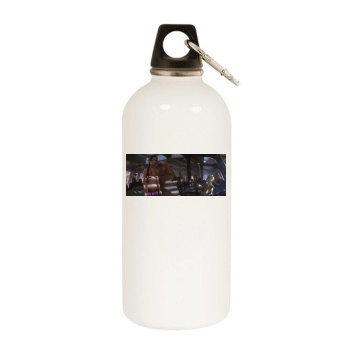 Carrie Fisher White Water Bottle With Carabiner