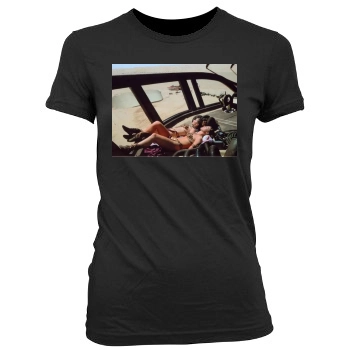 Carrie Fisher Women's Junior Cut Crewneck T-Shirt