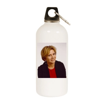 Carrie Fisher White Water Bottle With Carabiner