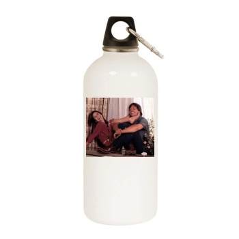 Carrie Fisher White Water Bottle With Carabiner