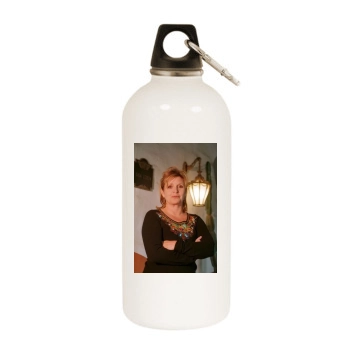 Carrie Fisher White Water Bottle With Carabiner