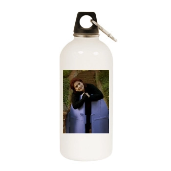 Carrie Fisher White Water Bottle With Carabiner