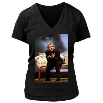 Carrie Fisher Women's Deep V-Neck TShirt