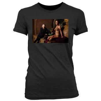 Carrie Fisher Women's Junior Cut Crewneck T-Shirt