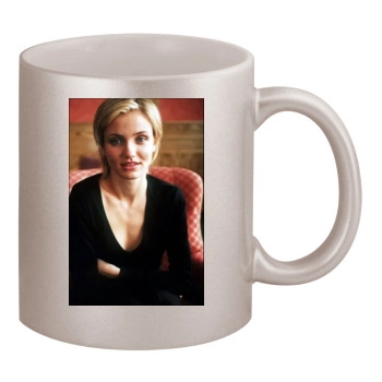 Cameron Diaz 11oz Metallic Silver Mug