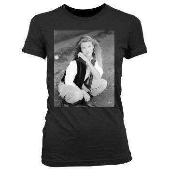 Cameron Diaz Women's Junior Cut Crewneck T-Shirt