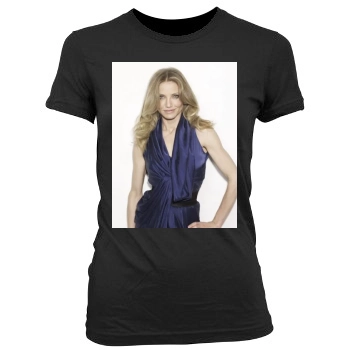 Cameron Diaz Women's Junior Cut Crewneck T-Shirt