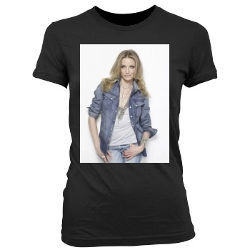 Cameron Diaz Women's Junior Cut Crewneck T-Shirt