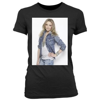 Cameron Diaz Women's Junior Cut Crewneck T-Shirt