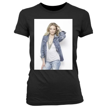 Cameron Diaz Women's Junior Cut Crewneck T-Shirt