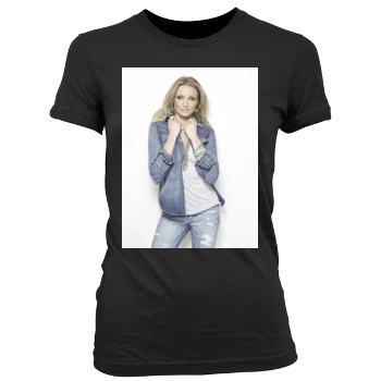 Cameron Diaz Women's Junior Cut Crewneck T-Shirt