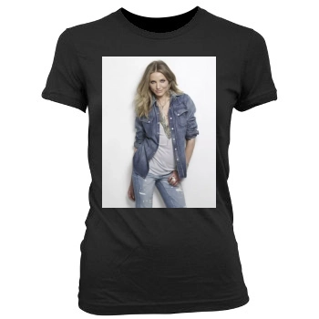 Cameron Diaz Women's Junior Cut Crewneck T-Shirt