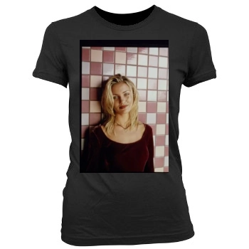 Cameron Diaz Women's Junior Cut Crewneck T-Shirt