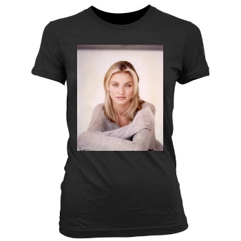 Cameron Diaz Women's Junior Cut Crewneck T-Shirt