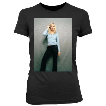 Cameron Diaz Women's Junior Cut Crewneck T-Shirt