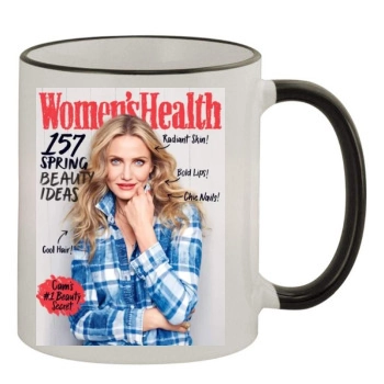 Cameron Diaz 11oz Colored Rim & Handle Mug