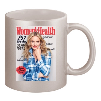 Cameron Diaz 11oz Metallic Silver Mug