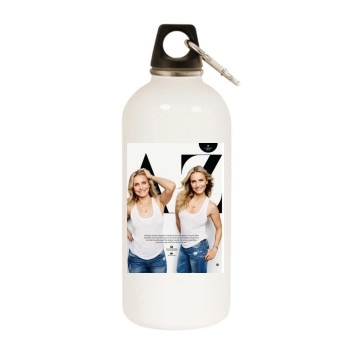 Cameron Diaz White Water Bottle With Carabiner