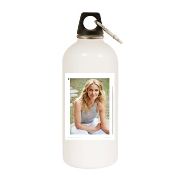 Cameron Diaz White Water Bottle With Carabiner