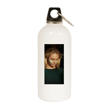 Candice Swanepoel White Water Bottle With Carabiner