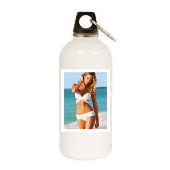 Candice Swanepoel White Water Bottle With Carabiner