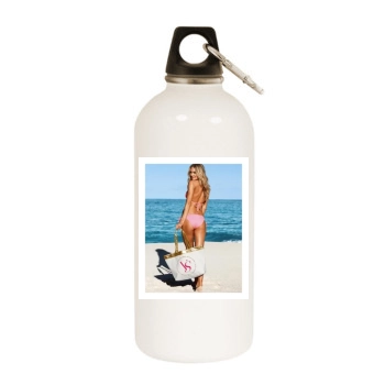 Candice Swanepoel White Water Bottle With Carabiner