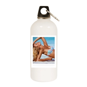 Candice Swanepoel White Water Bottle With Carabiner