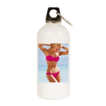 Candice Swanepoel White Water Bottle With Carabiner