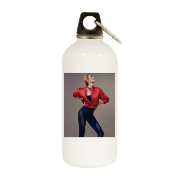 Candice Swanepoel White Water Bottle With Carabiner