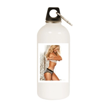 Candice Swanepoel White Water Bottle With Carabiner