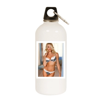 Candice Swanepoel White Water Bottle With Carabiner