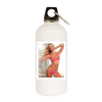 Candice Swanepoel White Water Bottle With Carabiner