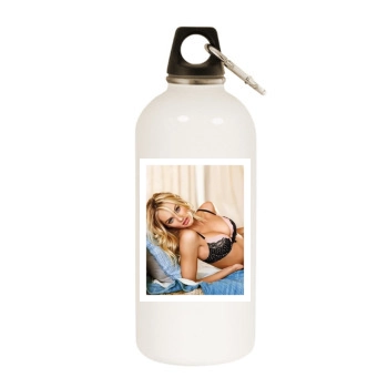 Candice Swanepoel White Water Bottle With Carabiner