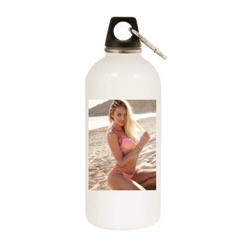 Candice Swanepoel White Water Bottle With Carabiner