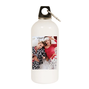 Candice Swanepoel White Water Bottle With Carabiner