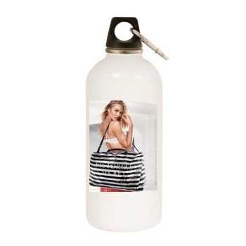 Candice Swanepoel White Water Bottle With Carabiner