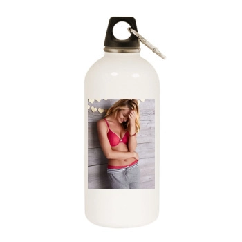 Candice Swanepoel White Water Bottle With Carabiner