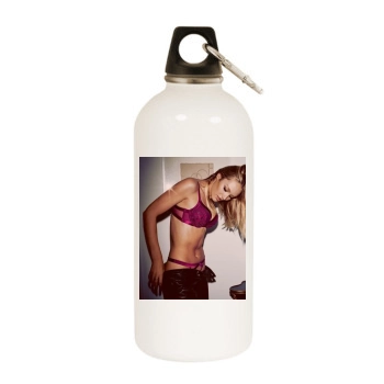 Candice Swanepoel White Water Bottle With Carabiner