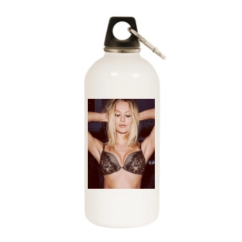 Candice Swanepoel White Water Bottle With Carabiner