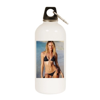 Candice Swanepoel White Water Bottle With Carabiner