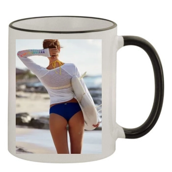 Candice Swanepoel 11oz Colored Rim & Handle Mug